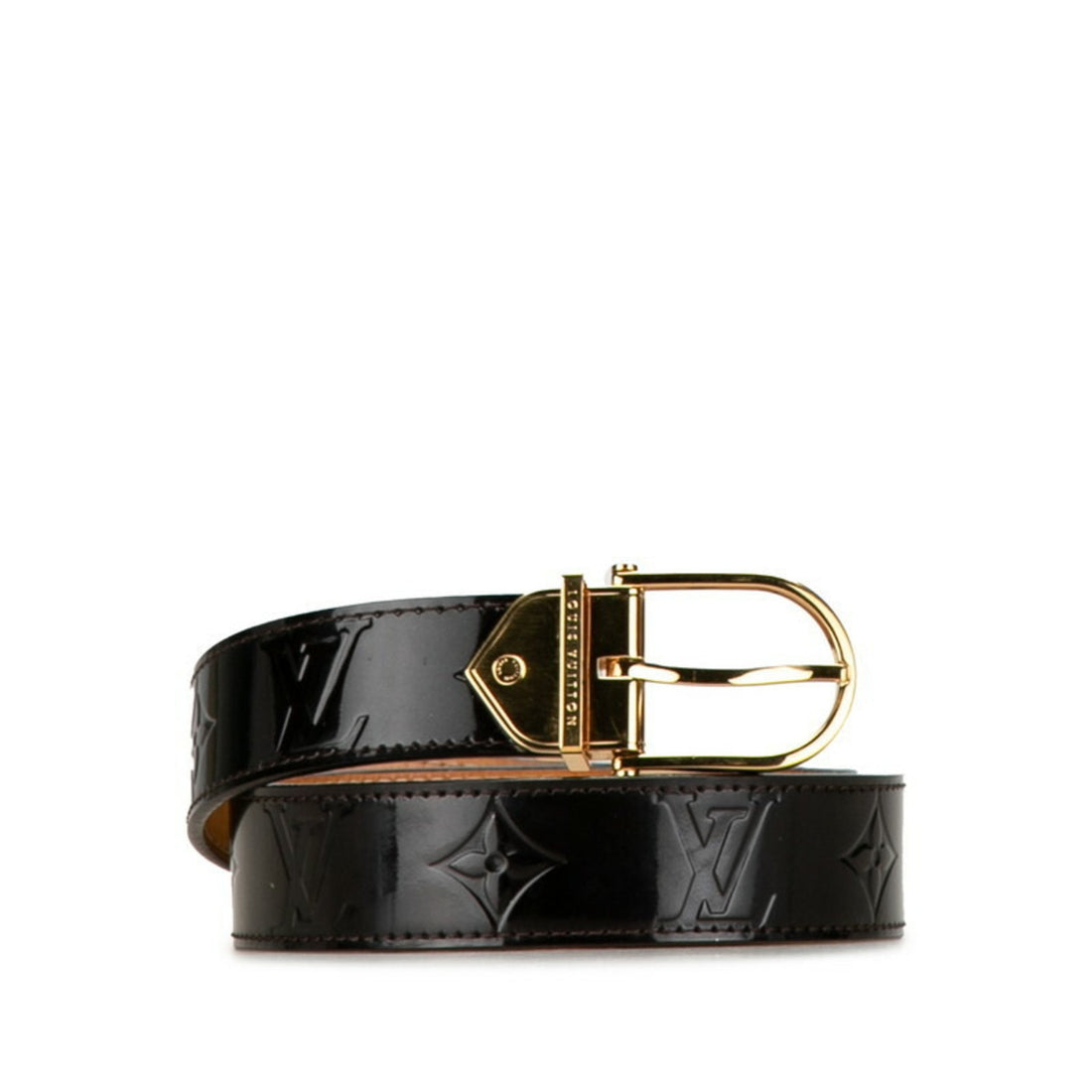 Louis Vuitton Black Patent Leather Belt 