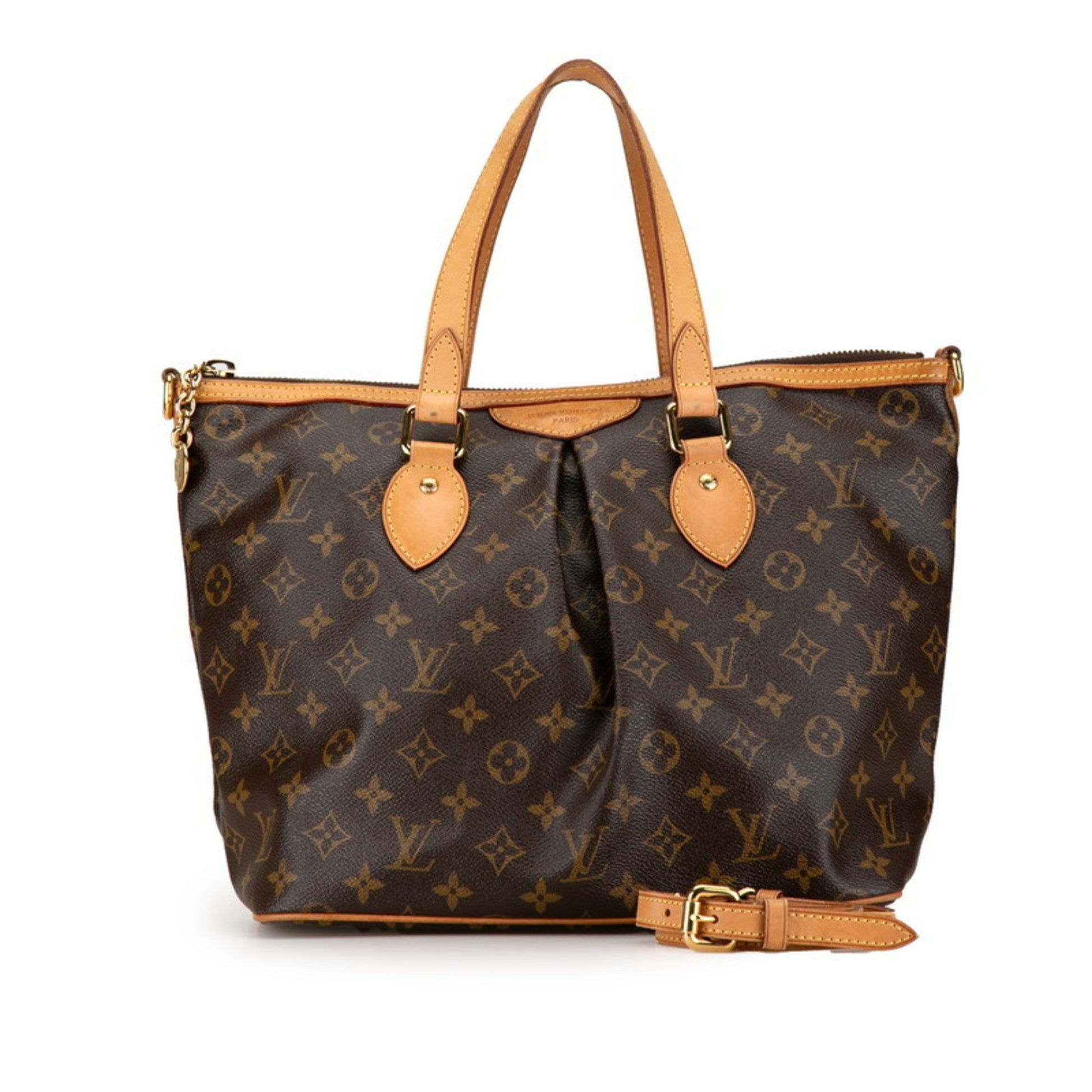 Louis Vuitton Palermo Brown Polyester Handbag 