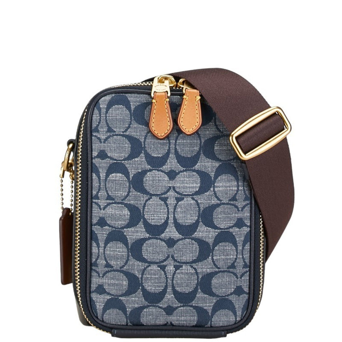 Coach Signature Navy Canvas Shoulder Bag