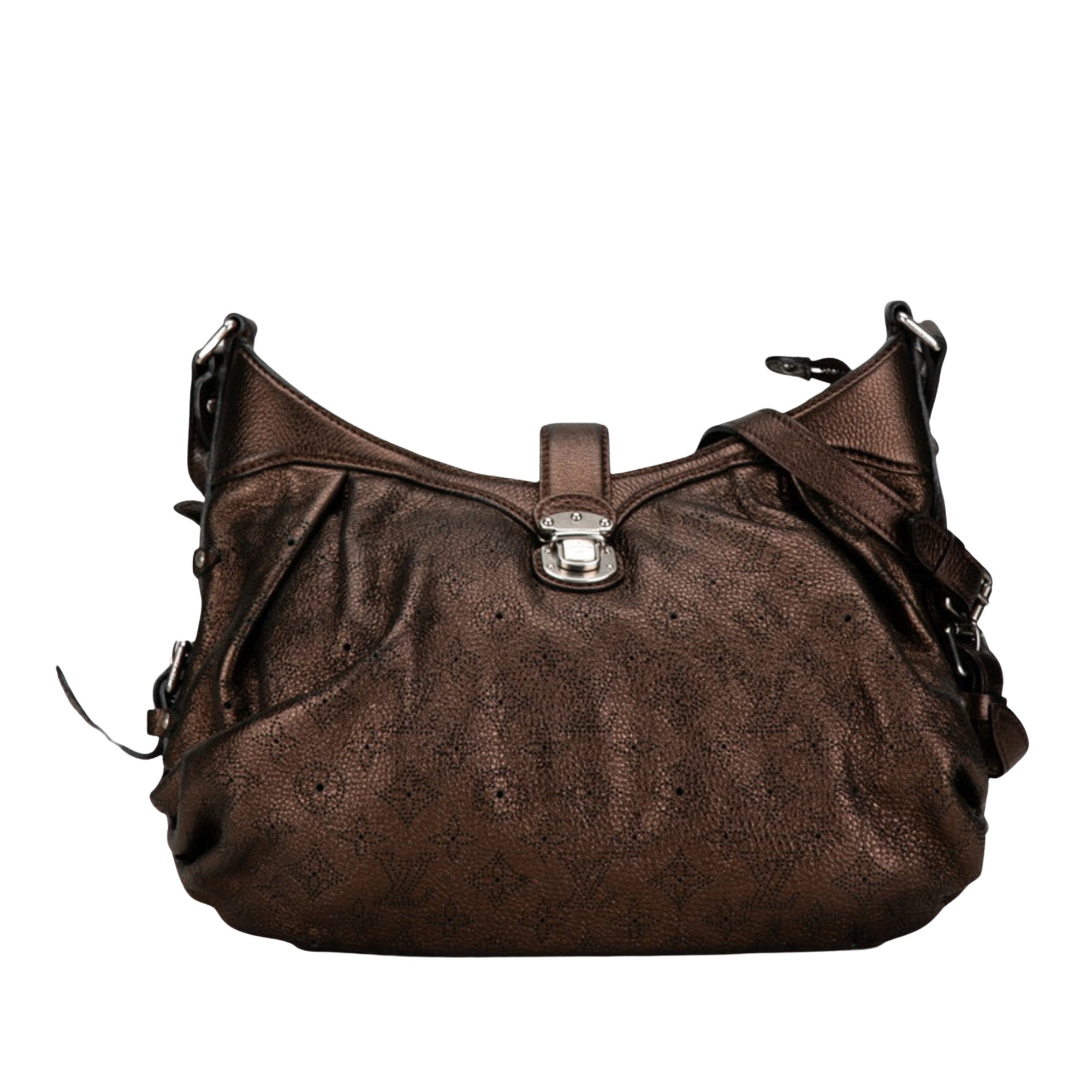 Louis Vuitton Mahina Brown Leather Shoulder Bag