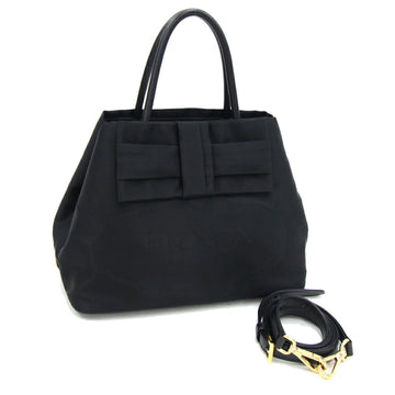 Prada Tessuto Black Synthetic Handbag 