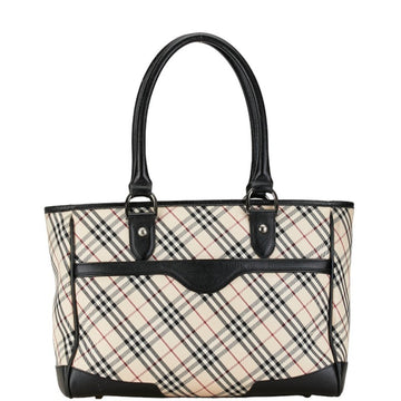 Burberry House Check Beige Canvas Tote Bag