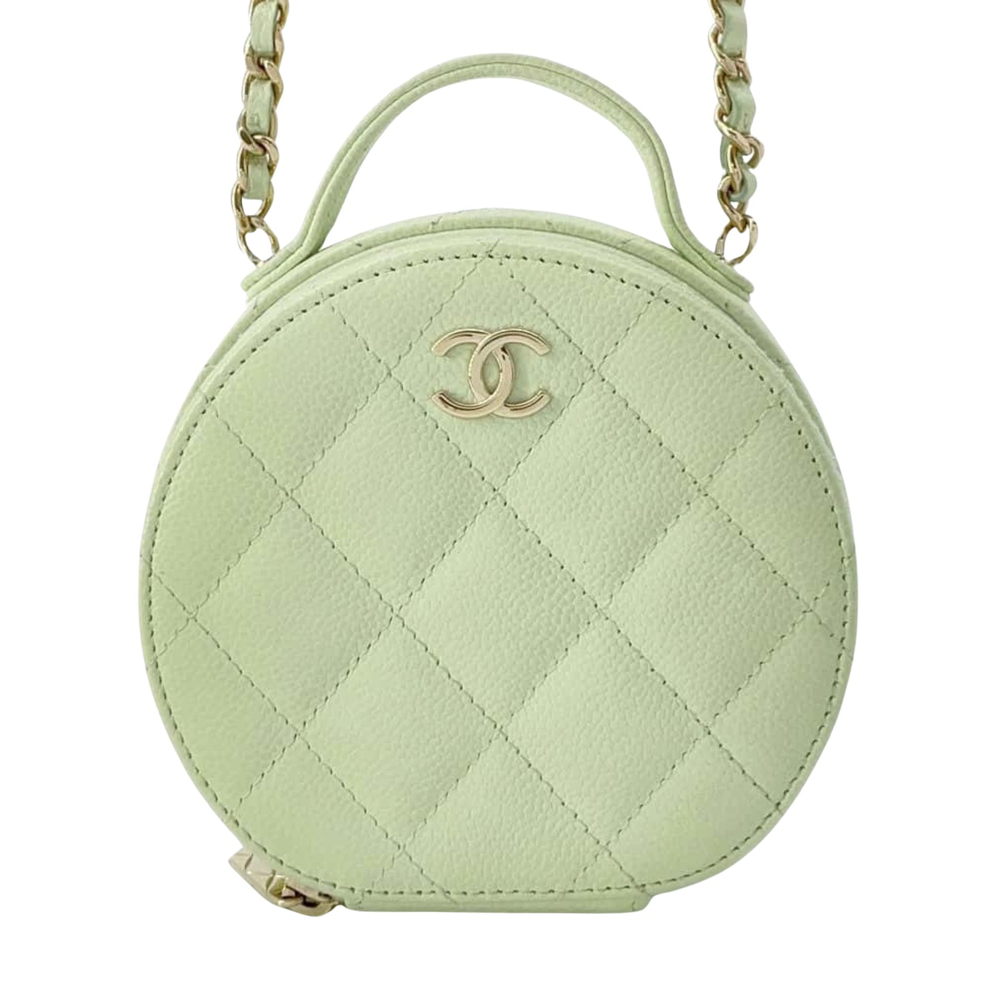 Chanel Ronde Green Leather Shoulder Bag