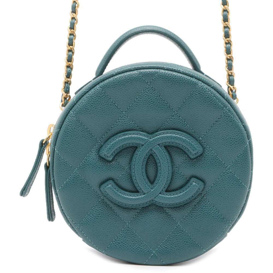 Chanel Coco Mark Blue Leather Shoulder Bag