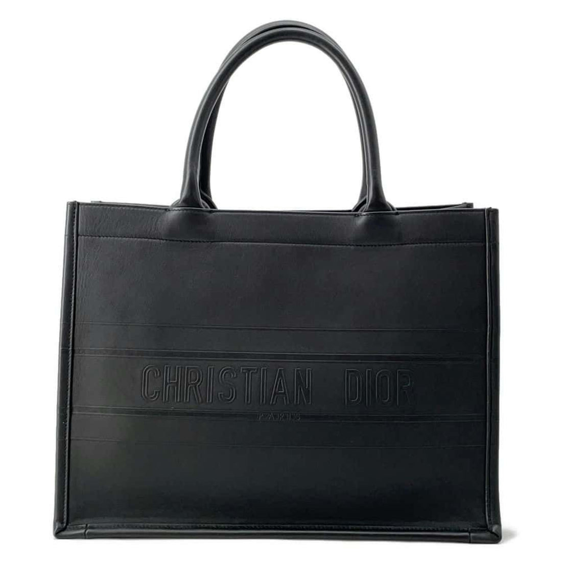 Dior Book Tote Black Leather Tote Bag