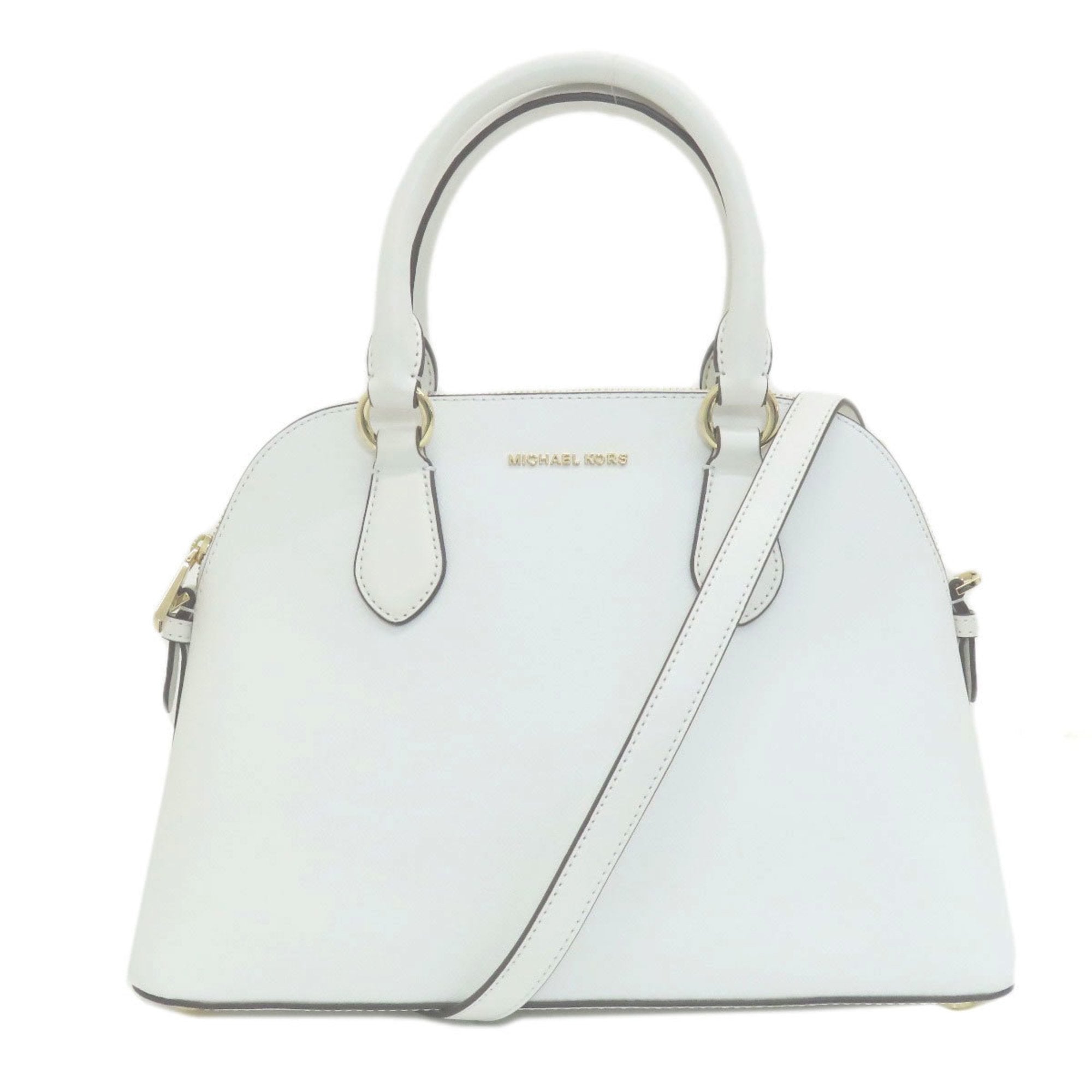 Michael Kors Veronica White Canvas Handbag 