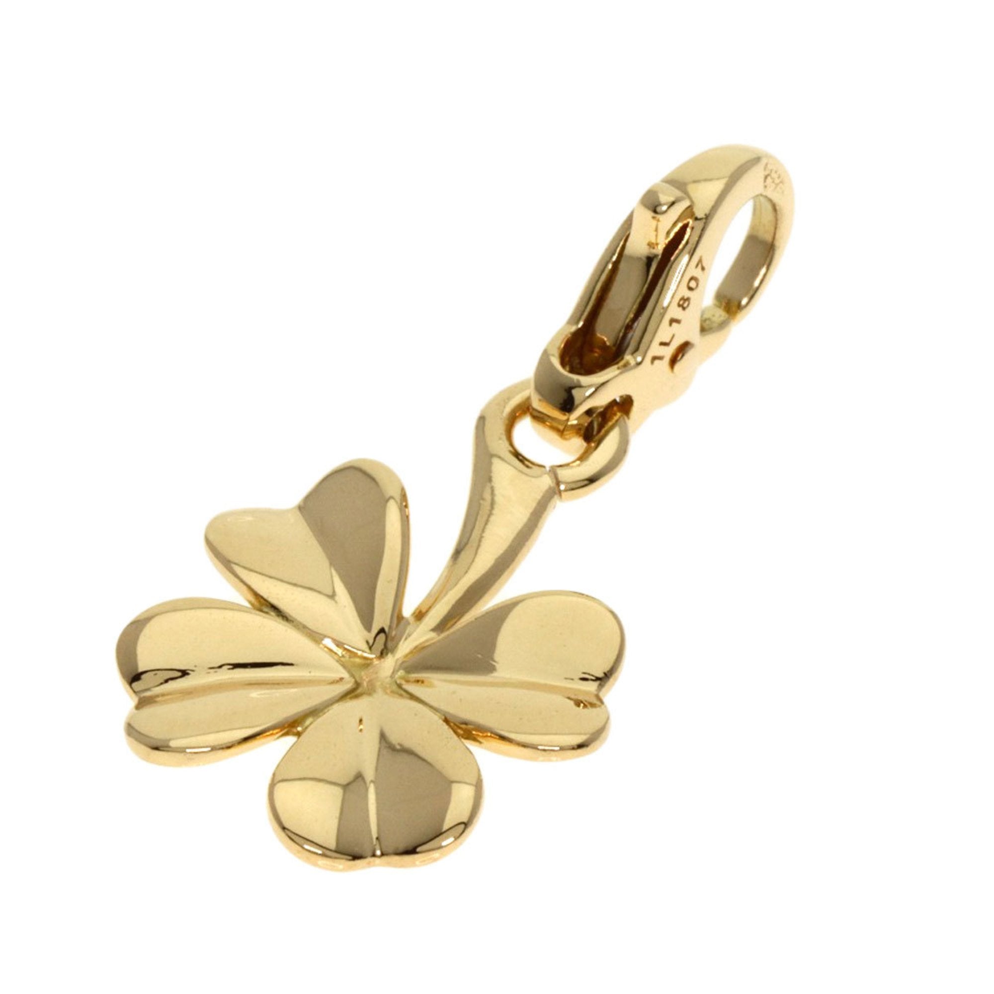 Chanel Clover Gold Yellow Gold Pendant 