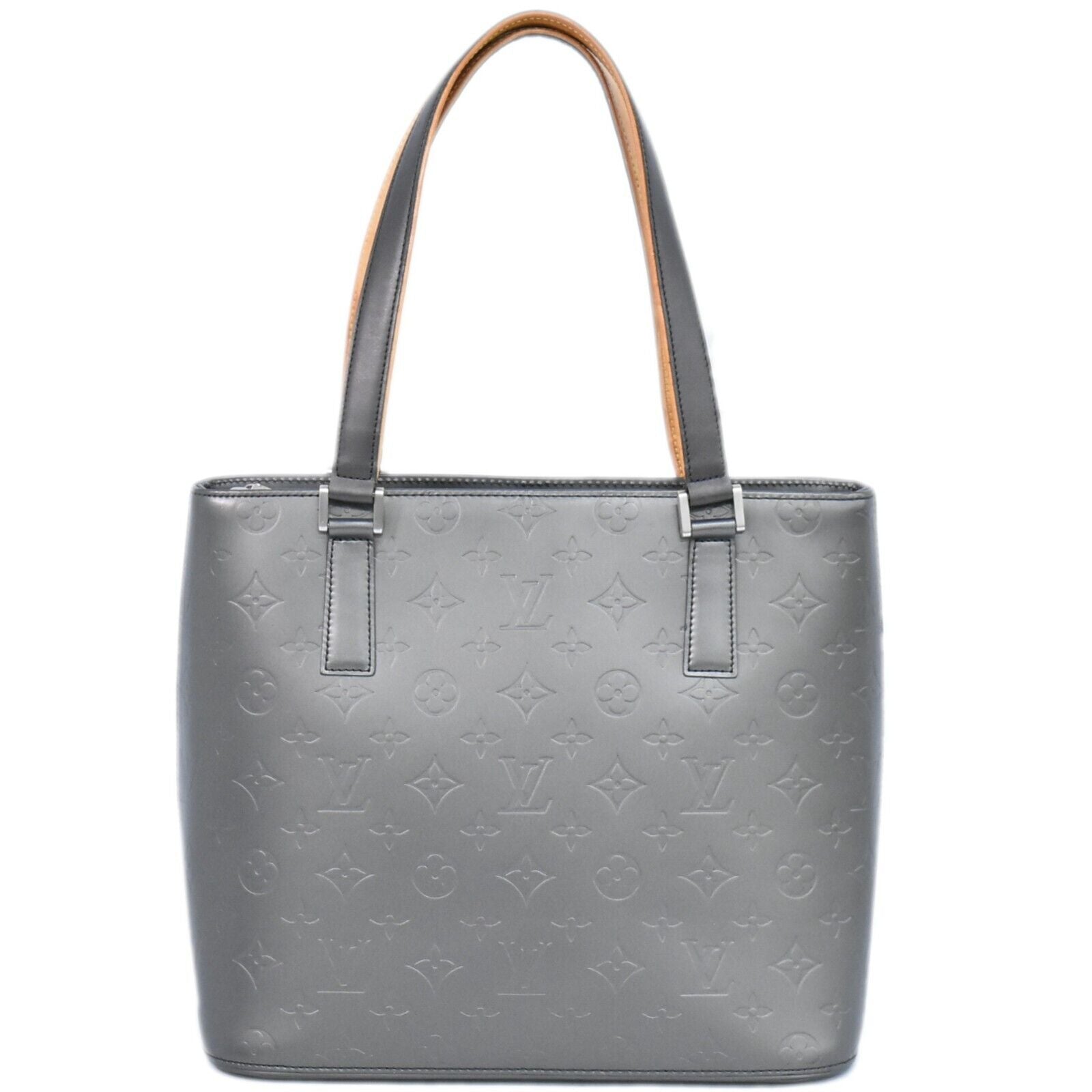 Louis Vuitton Stockton Grey Patent Leather Shoulder Bag