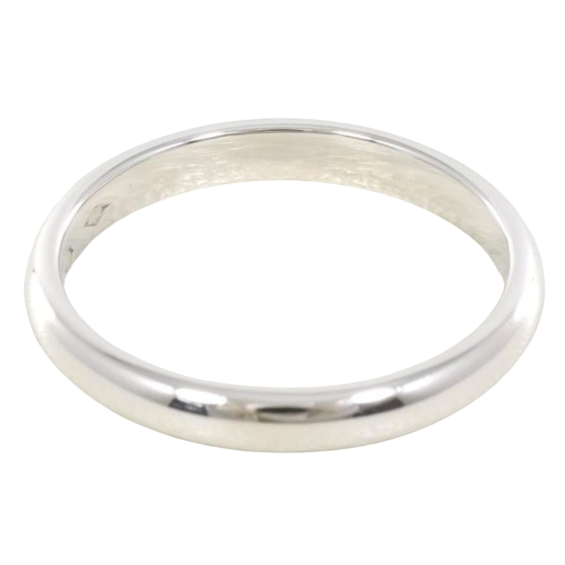 Cartier Alliance C Silver Platinum Ring 