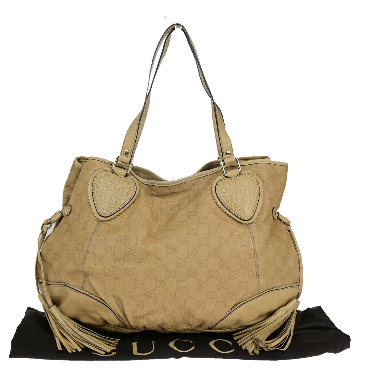 Gucci Guccissima Beige Leather Tote Bag