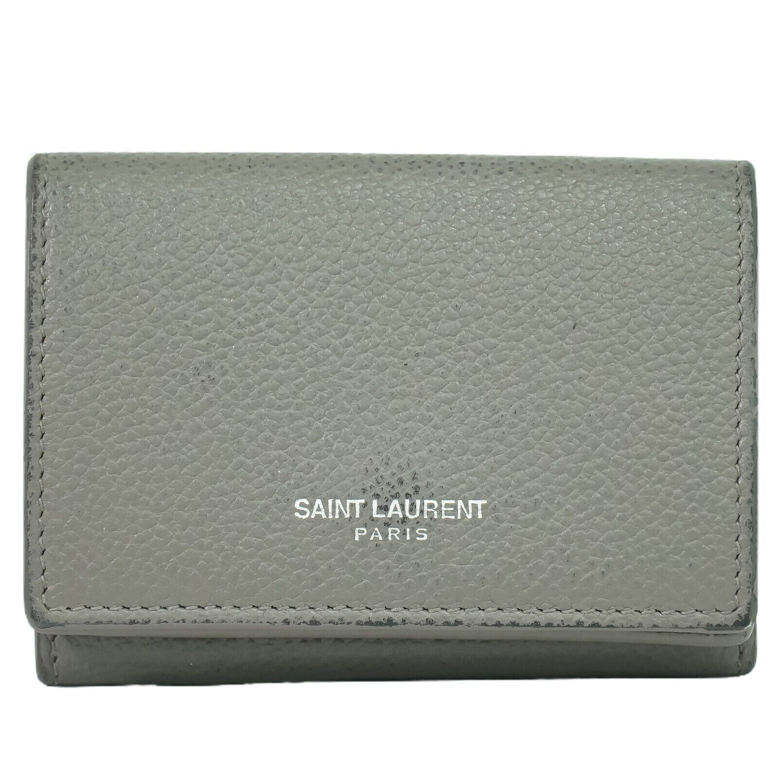 Saint Laurent Grey Leather Wallet 