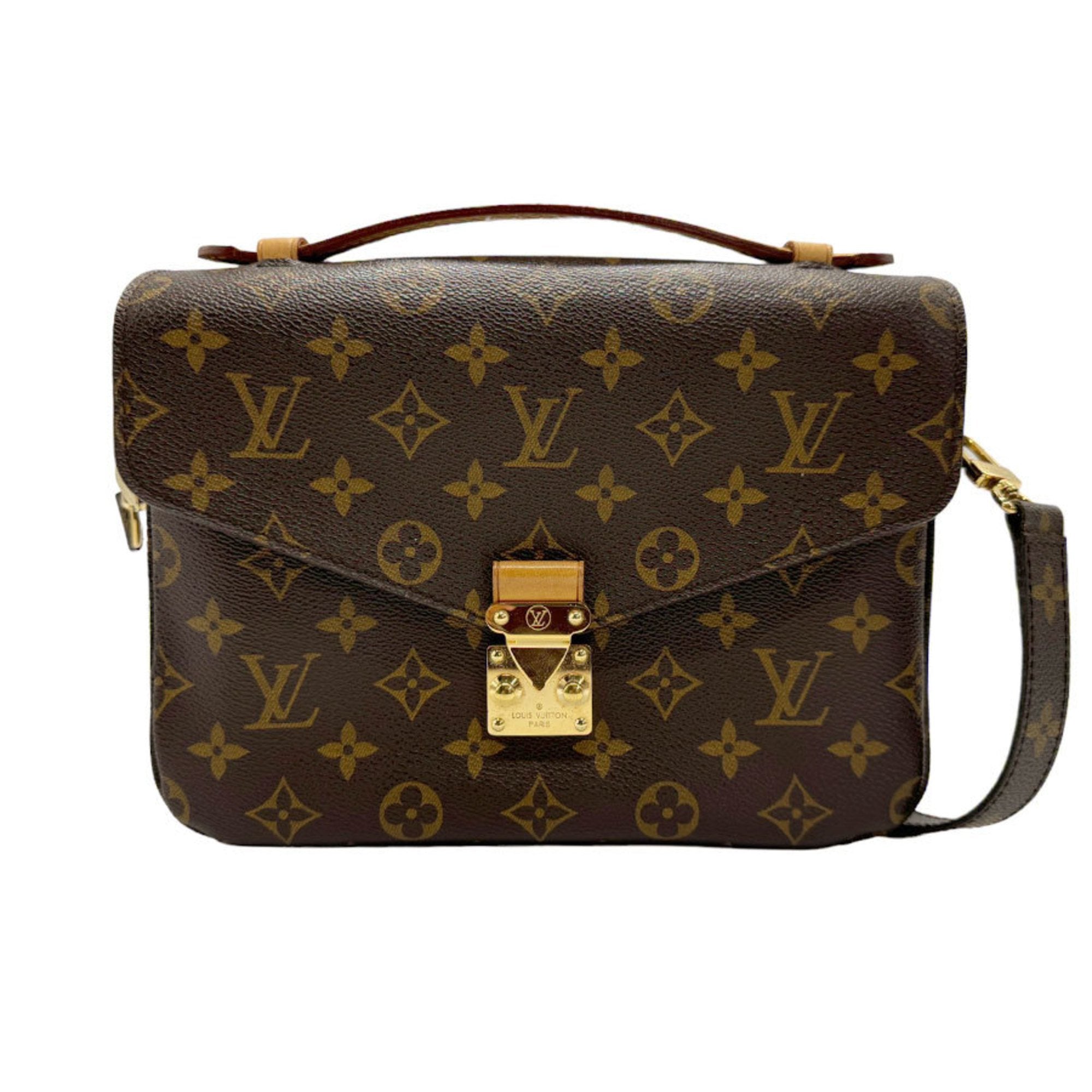 Louis Vuitton Metis Brown Canvas Clutch Bag