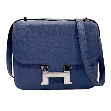 Hermès Constance Navy Leather Shoulder Bag