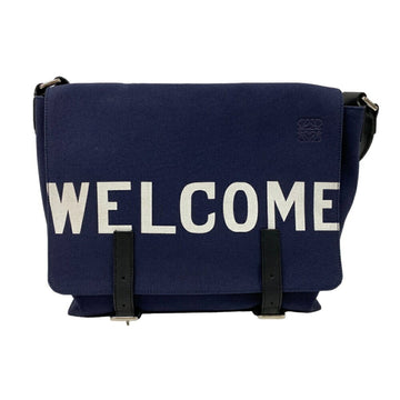 Loewe Navy Canvas Shoulder Bag