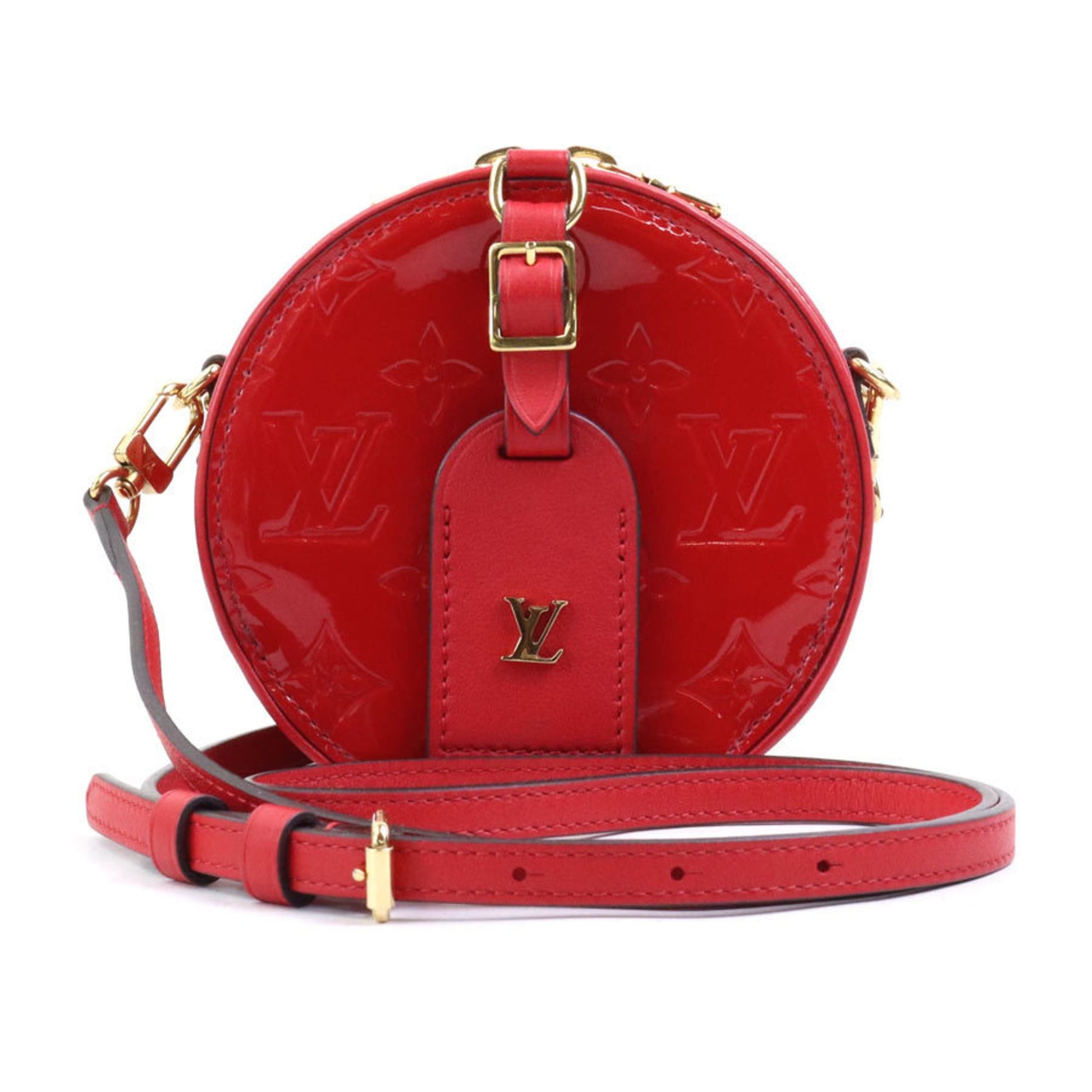 Louis Vuitton Boîte chapeau Red Patent Leather Shoulder Bag