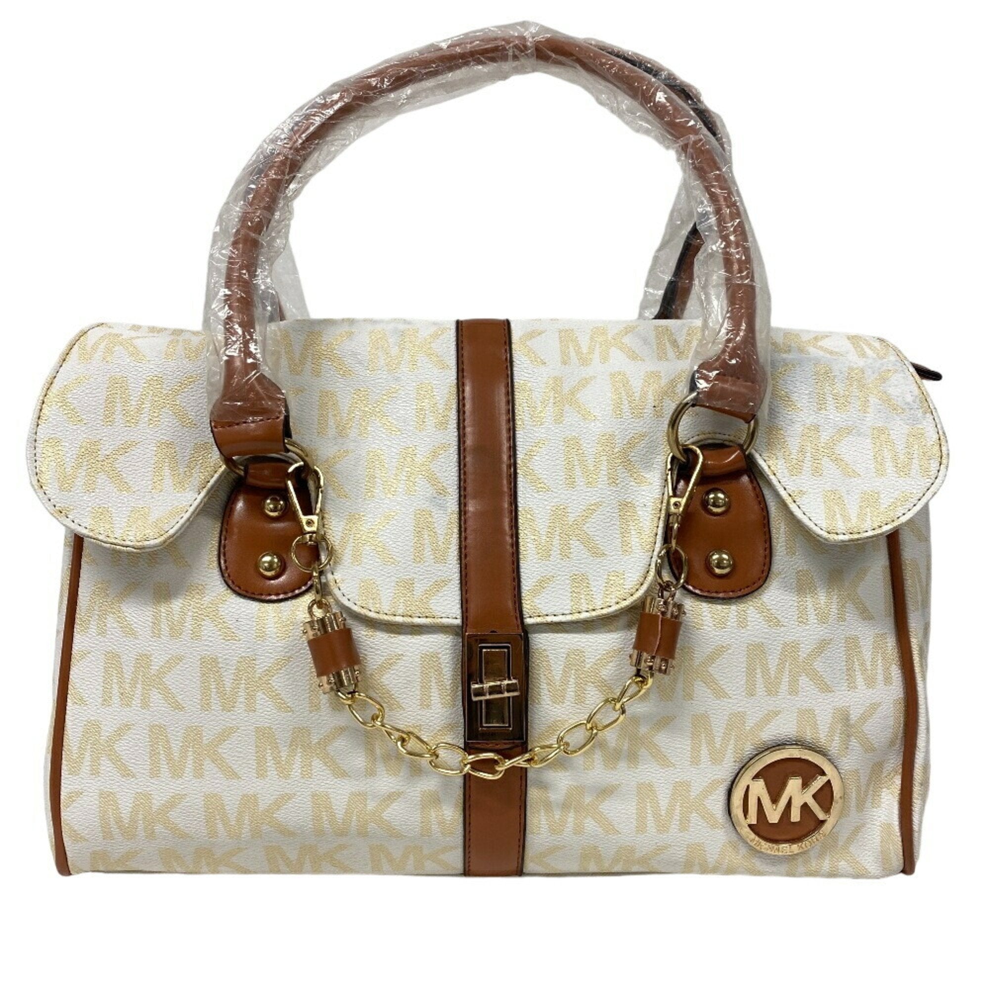 Michael Kors Fulton White Canvas Tote Bag