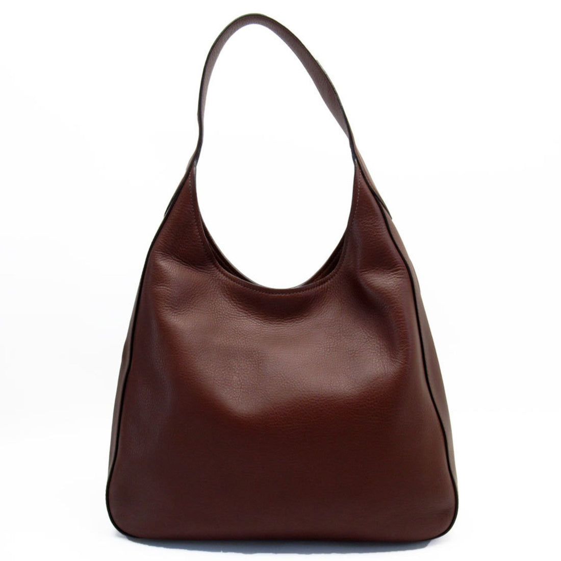 Prada Saffiano Brown Leather Shoulder Bag