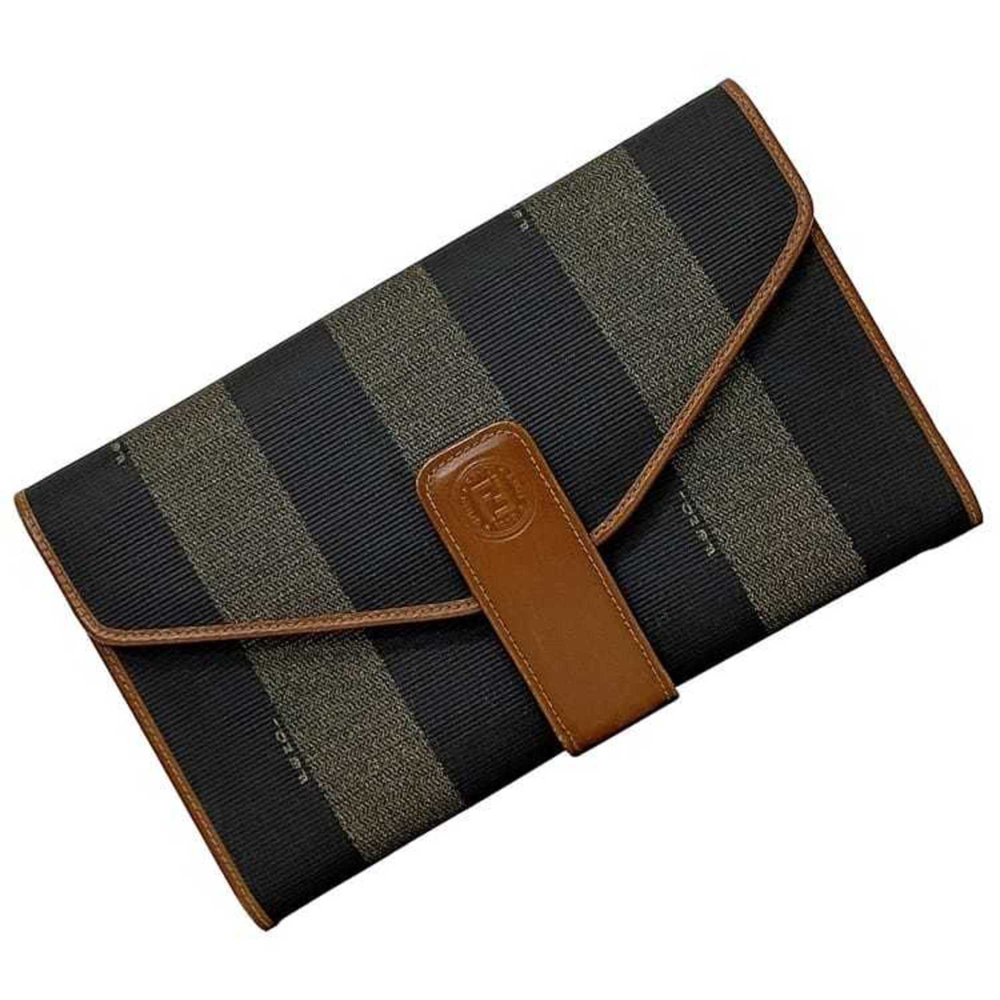 Fendi Pequin Multicolour Leather Wallet 