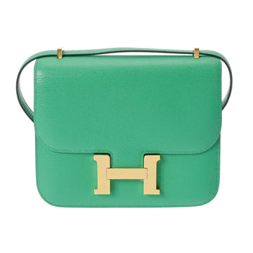 Hermès Constance Green Leather Shoulder Bag