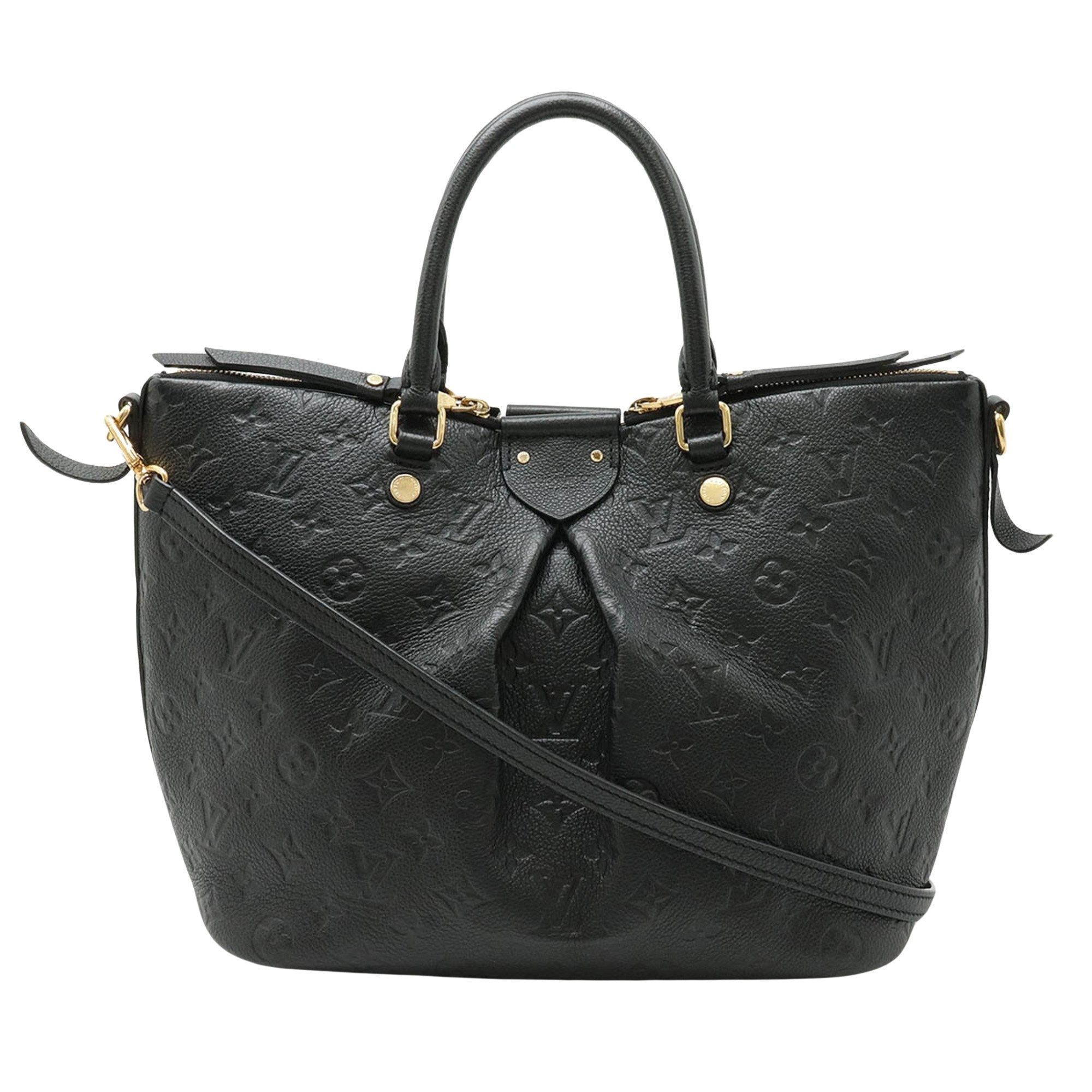 Louis Vuitton Mazarine Black Leather Handbag 