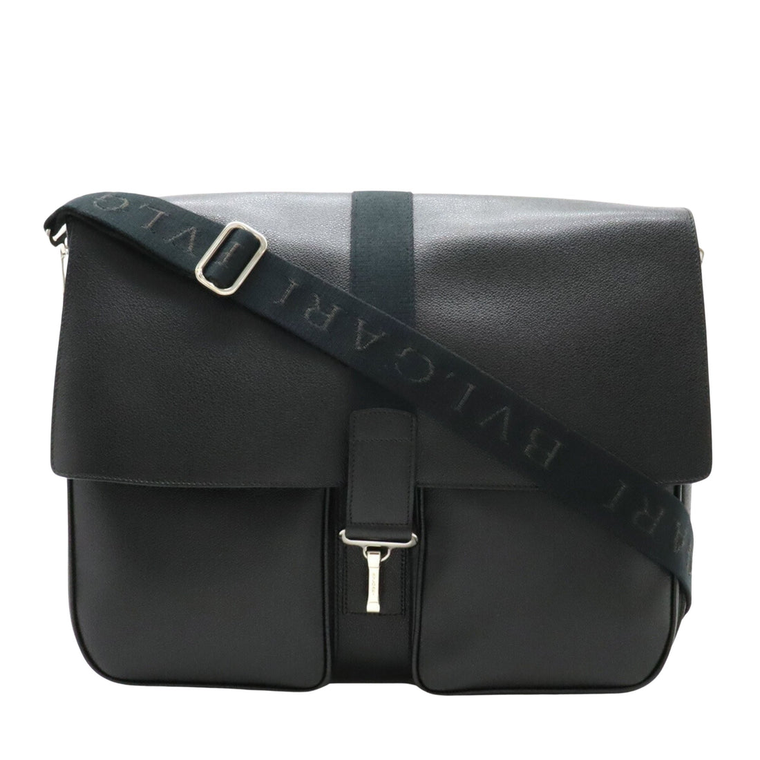 Bulgari Week end Black Leather Shoulder Bag