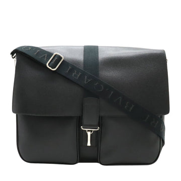 Bulgari Week end Black Leather Shoulder Bag