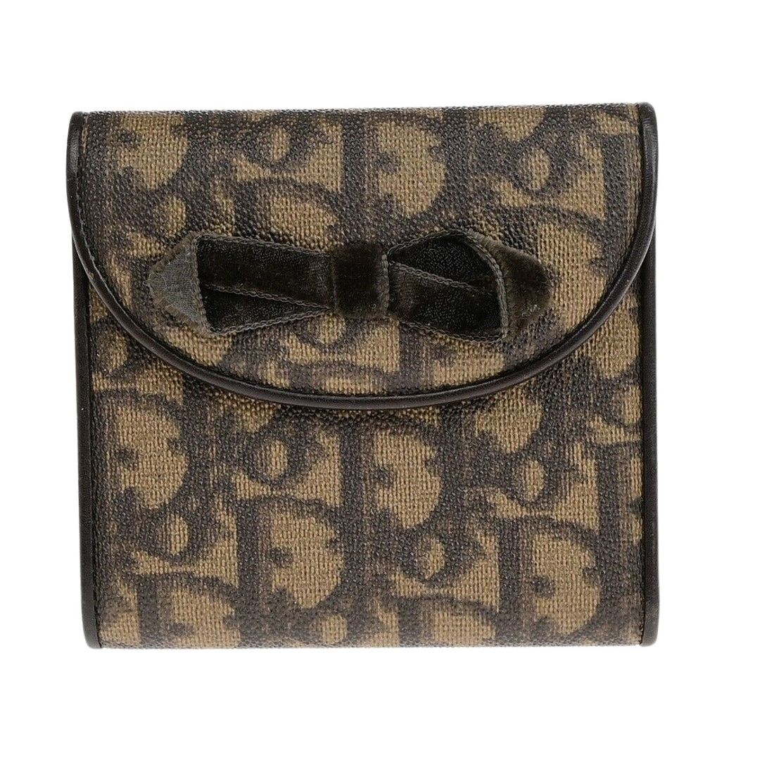 Dior Trotter Brown Canvas Wallet 