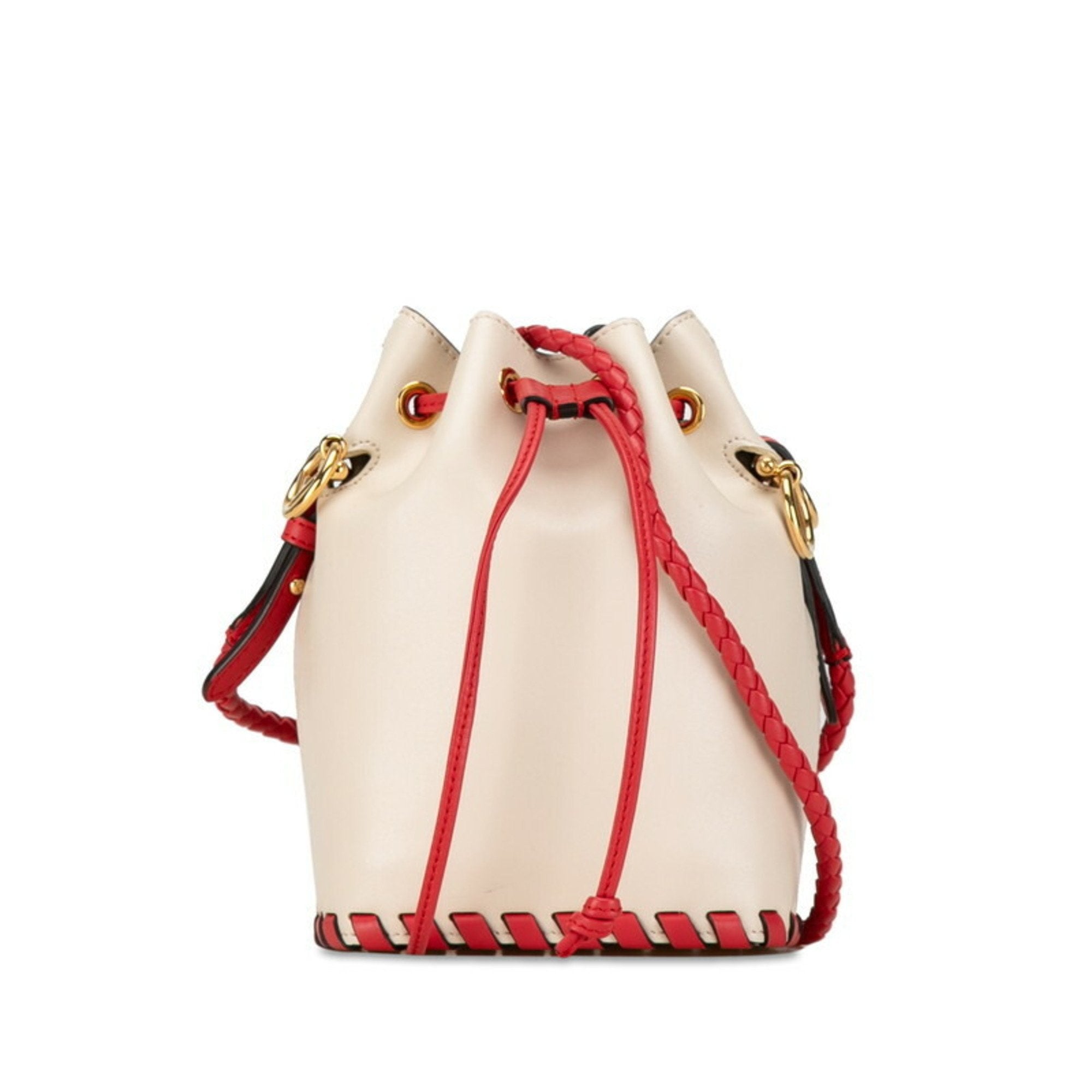 Fendi Mon Trésor Beige Leather Shoulder Bag