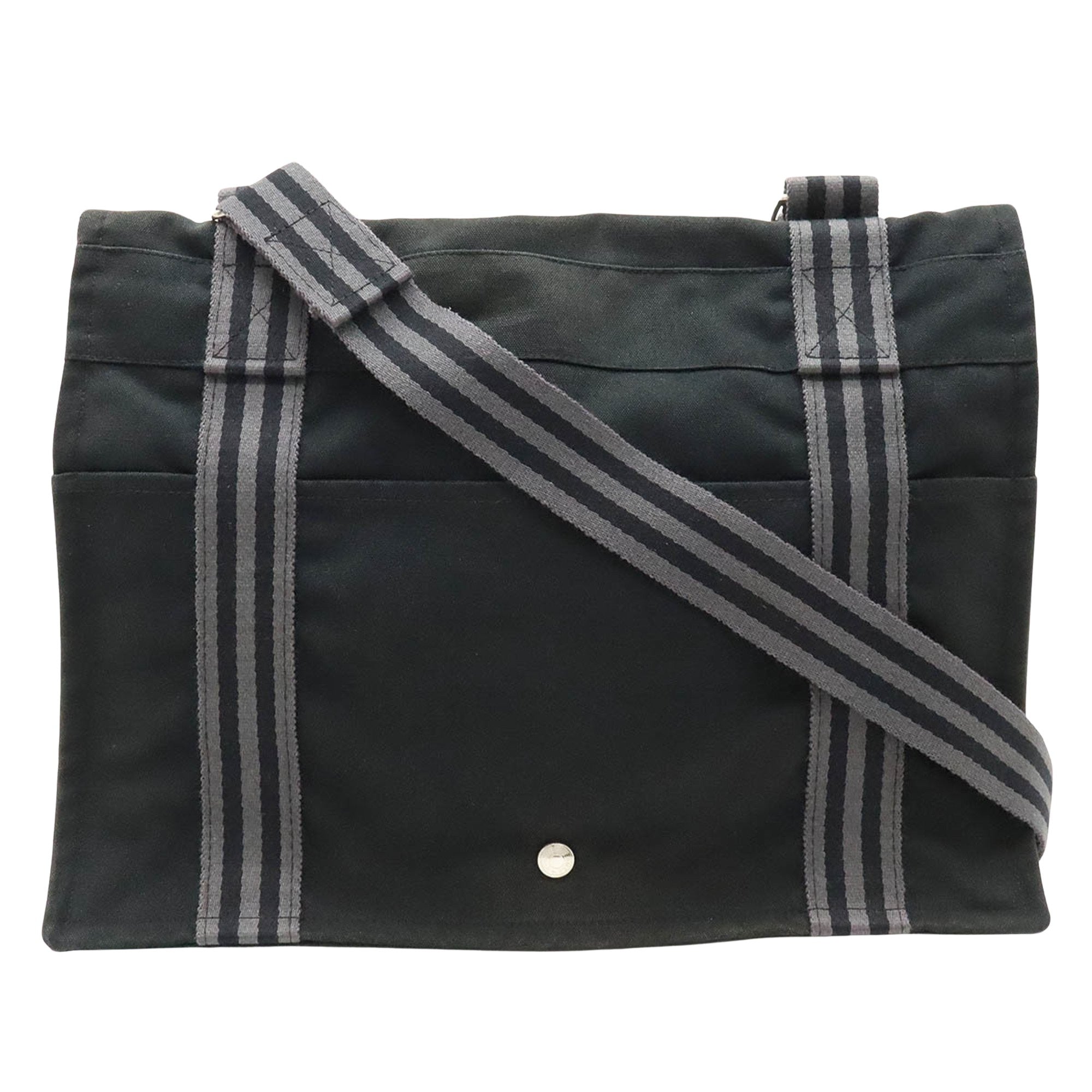 Hermès Fourre tout Black Canvas Shoulder Bag