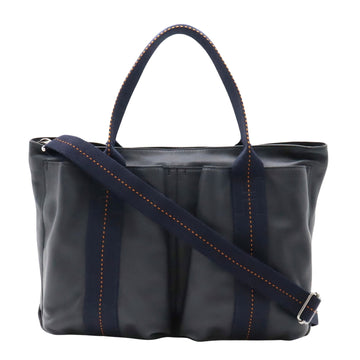 Hermès Caravan Black Leather Tote Bag