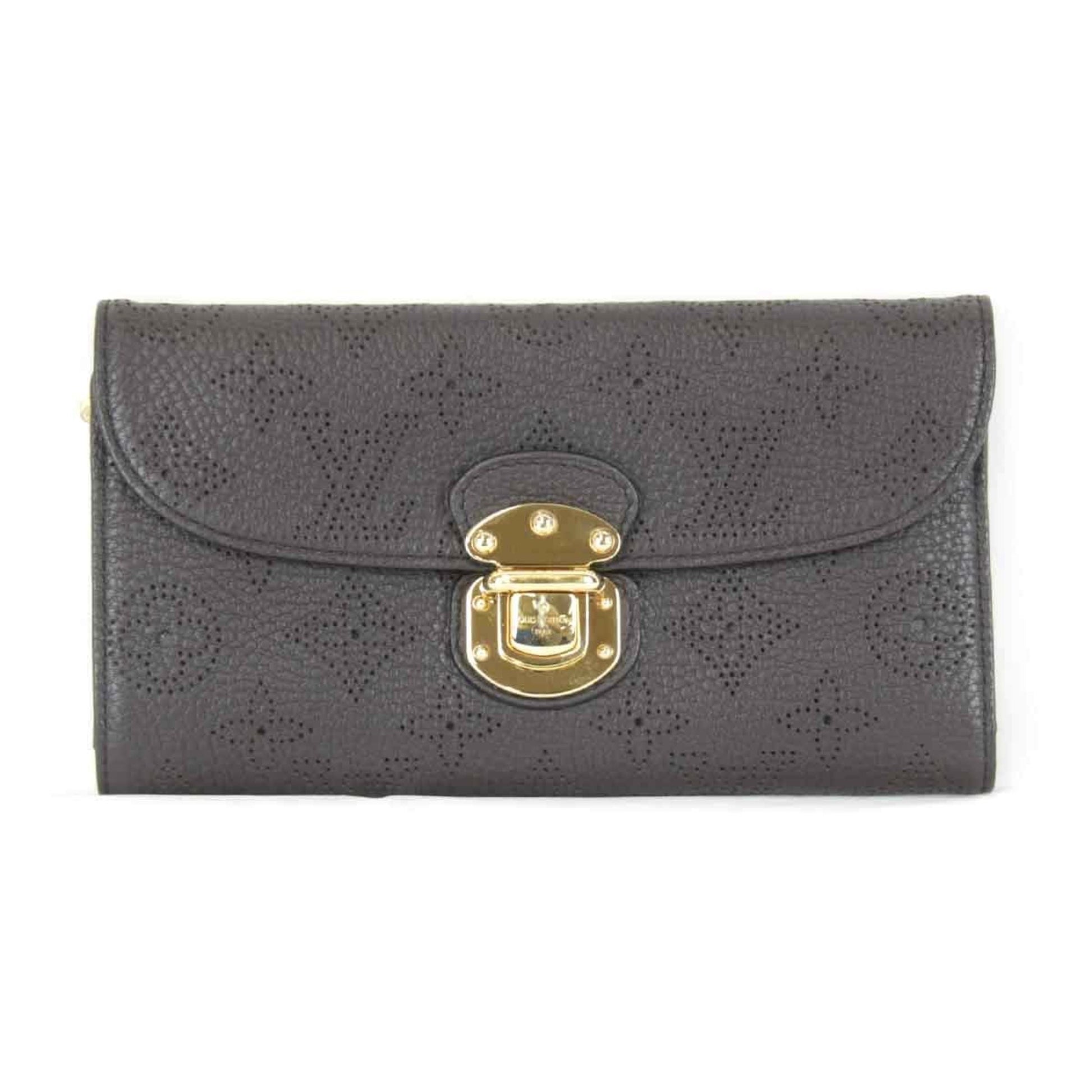 Louis Vuitton Portefeuille Amelia Black Leather Wallet 