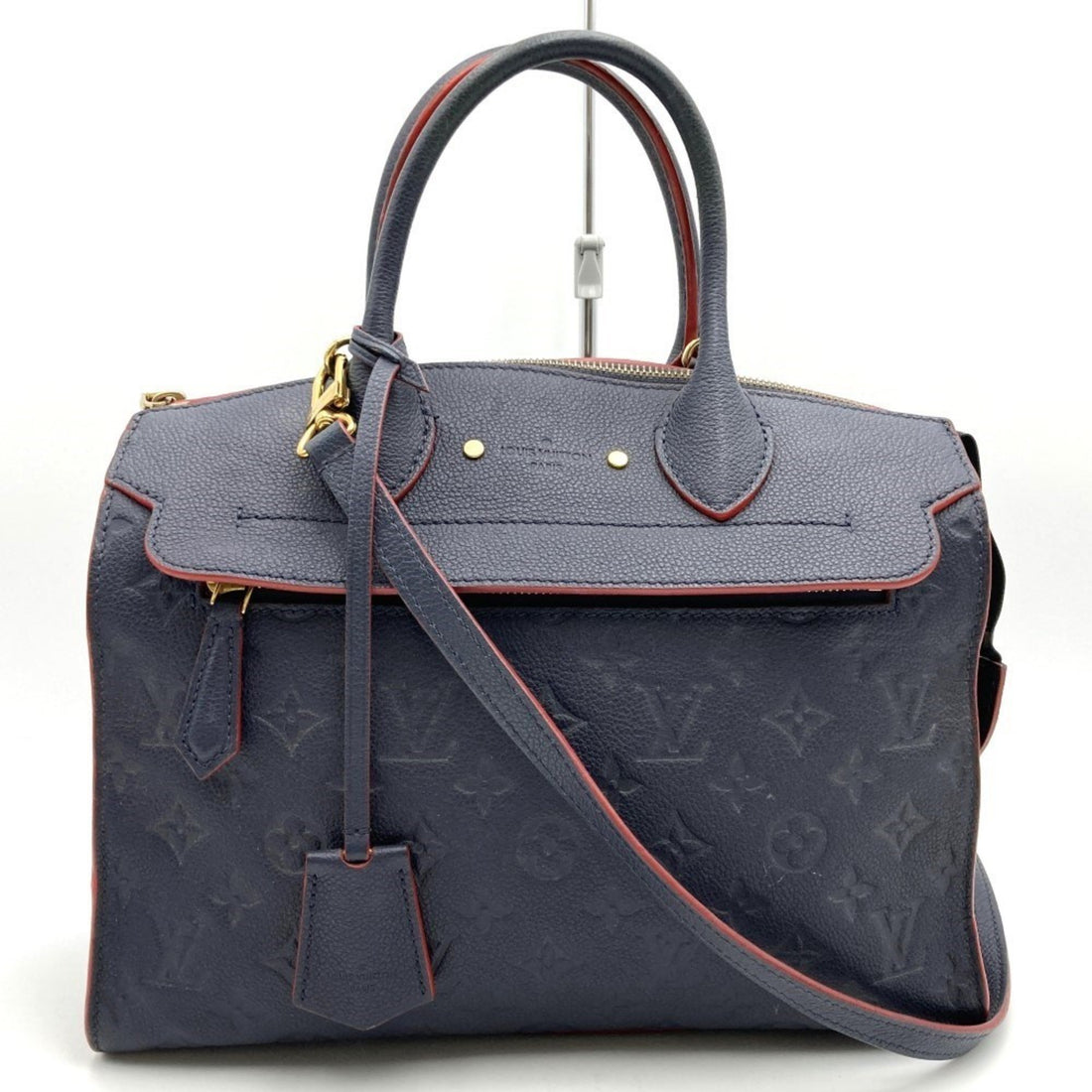 Louis Vuitton Pont Neuf Navy Leather Tote Bag