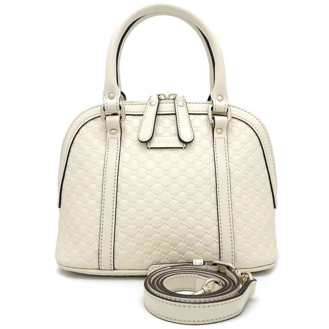 Gucci Micro guccissima White Leather Handbag 