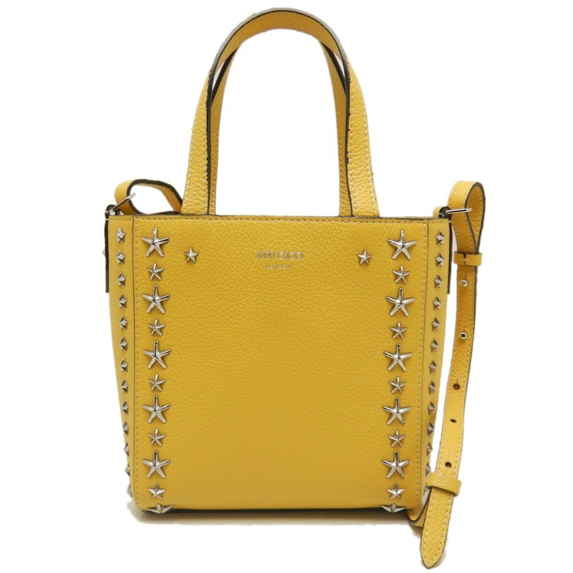 Jimmy Choo Pegasi Yellow Leather Handbag 