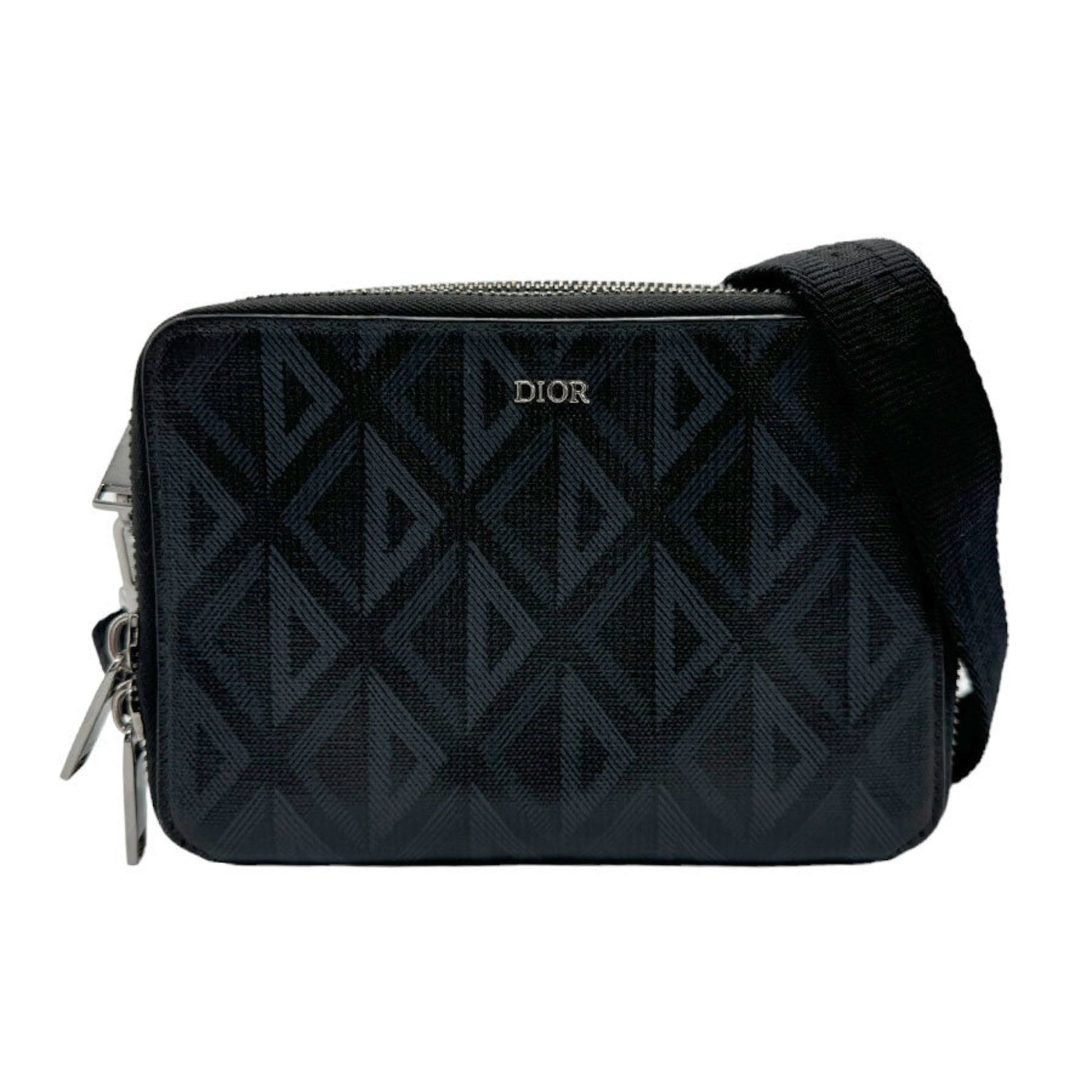 Dior CD Black Canvas Shoulder Bag