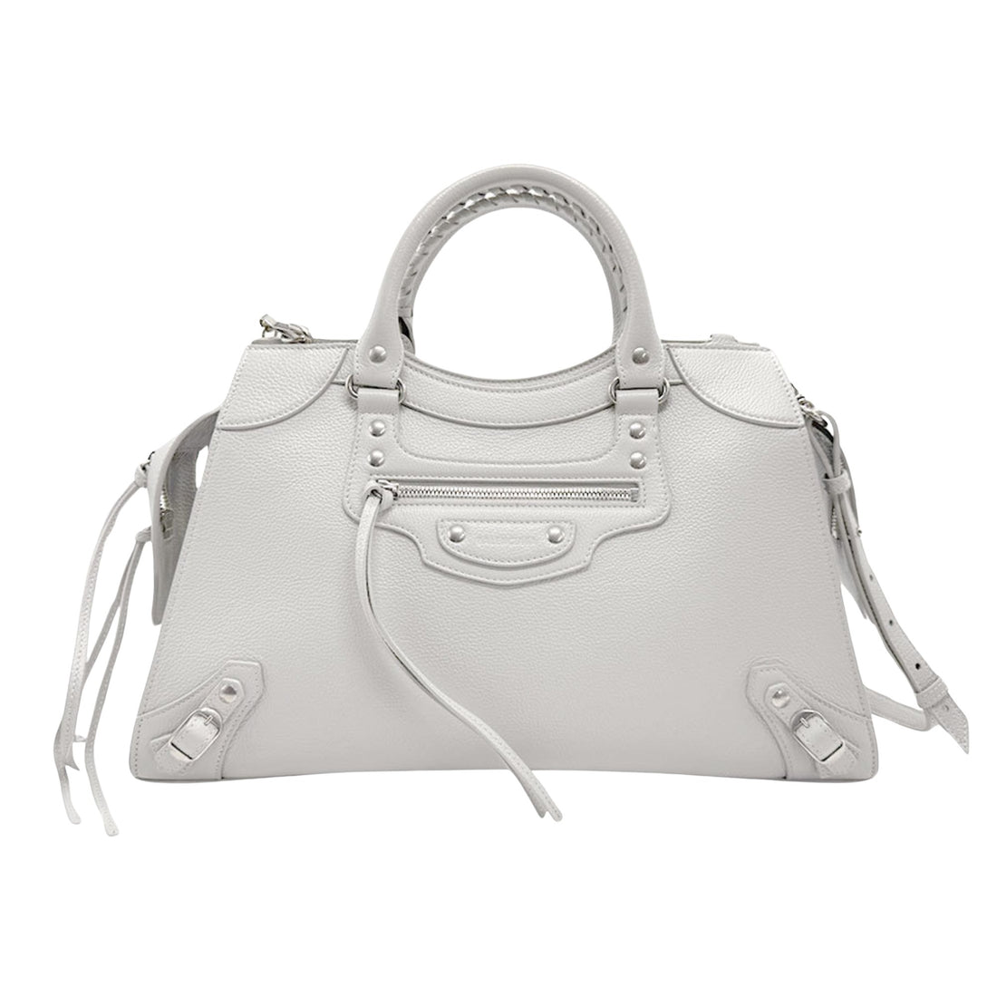 Balenciaga City White Leather Shoulder Bag