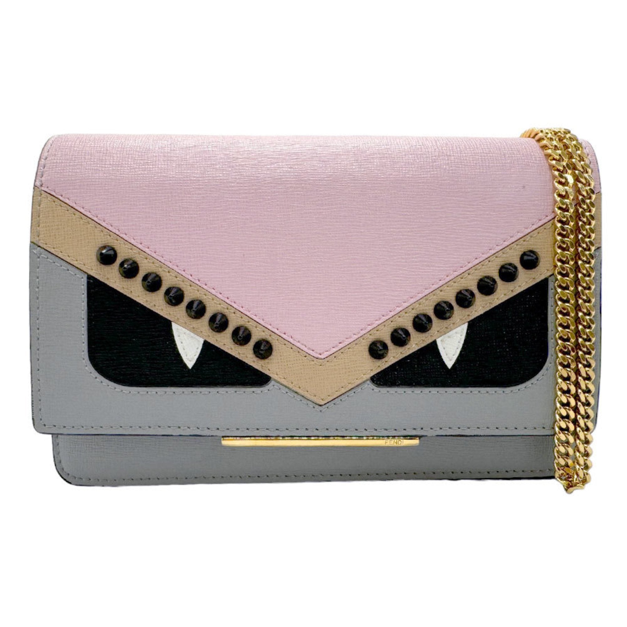 Fendi Monster Multicolour Leather Shoulder Bag