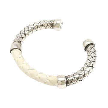 Bottega Veneta Silver Leather Bracelet 