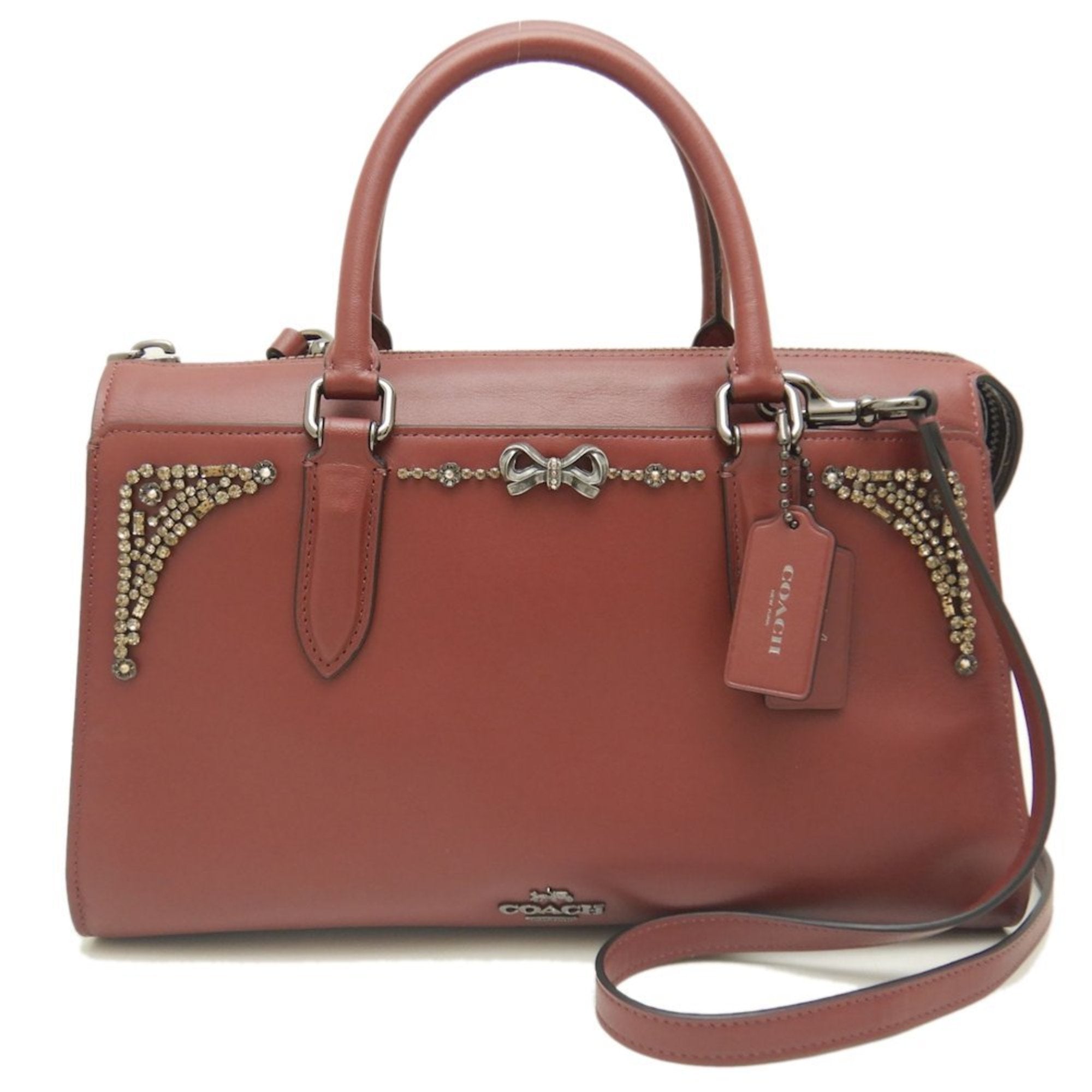 Coach Burgundy Leather Handbag 