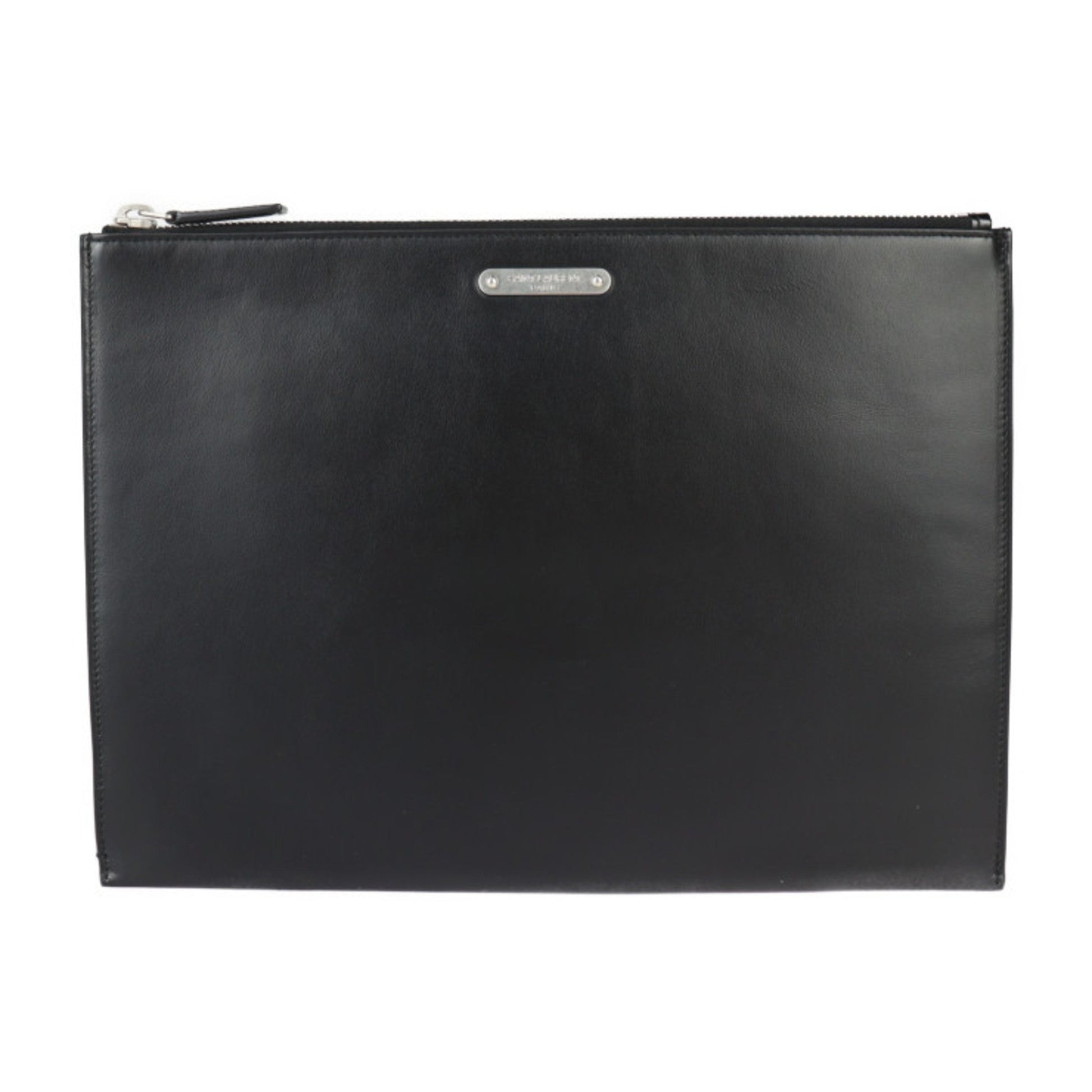 Saint Laurent Black Leather Clutch Bag