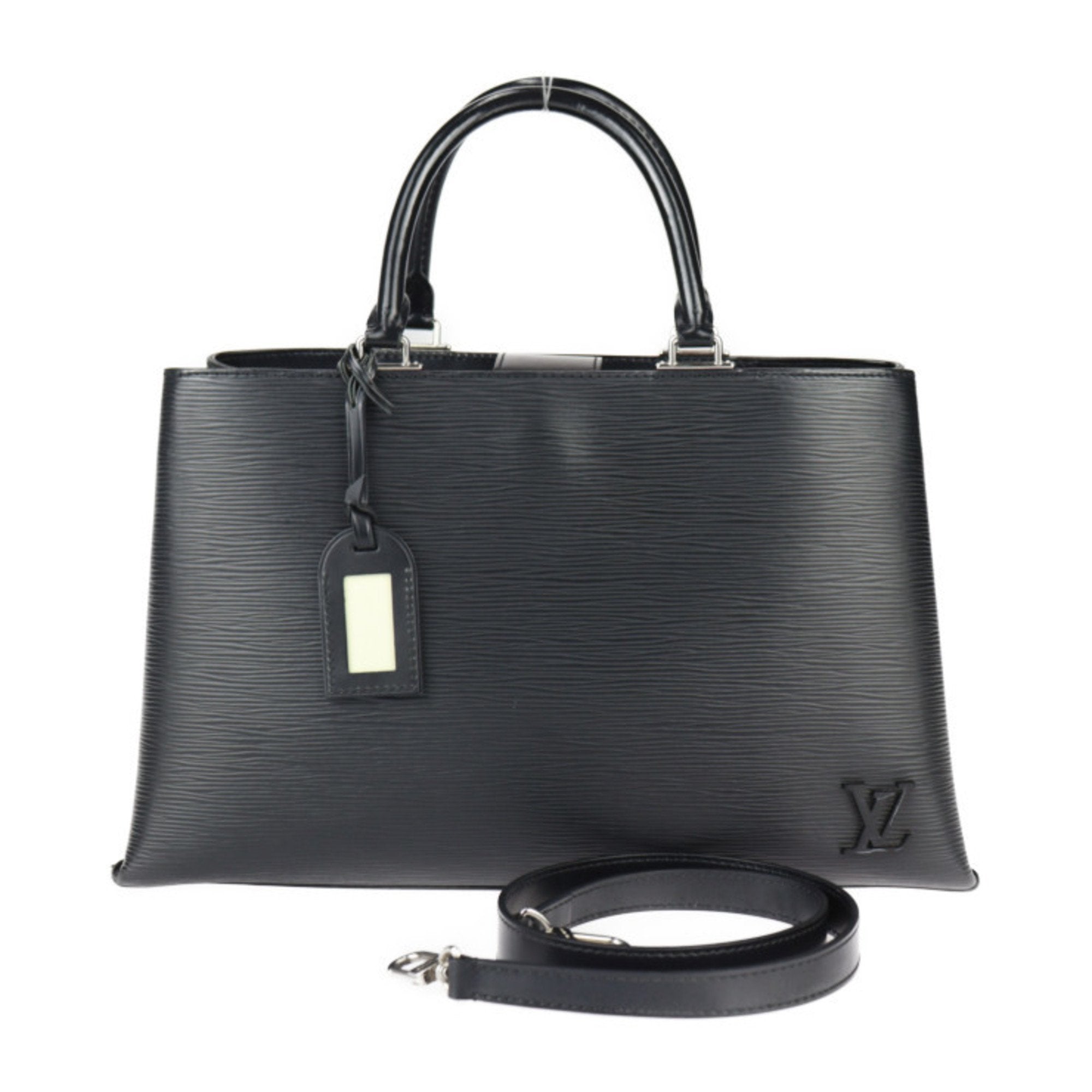 Louis Vuitton Kleber Black Leather Handbag 