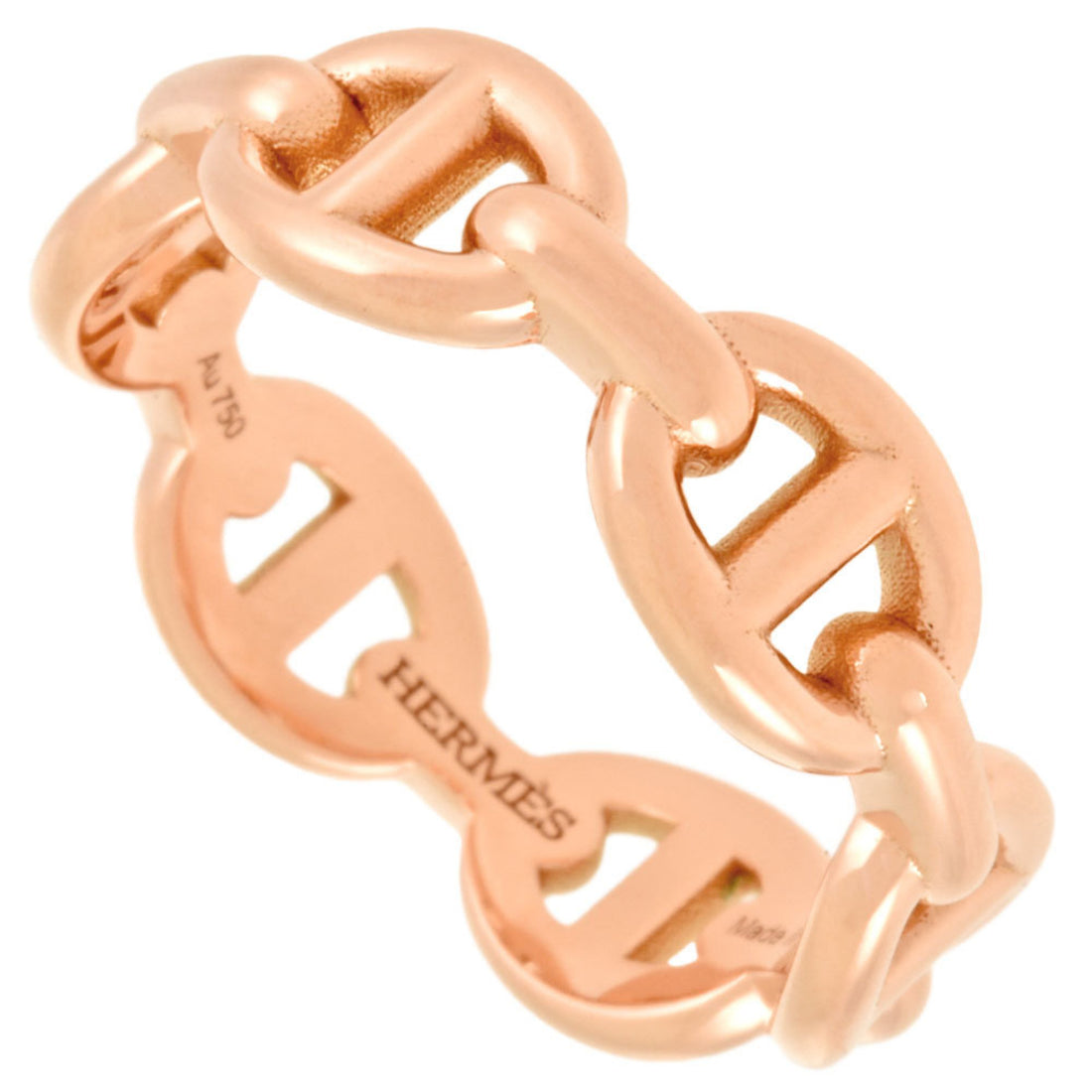 Hermès Chaine d'ancre Gold Rose Gold Ring 