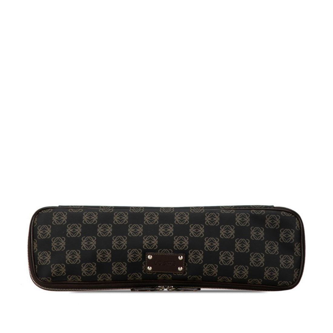 Loewe Anagram Black Canvas Clutch Bag