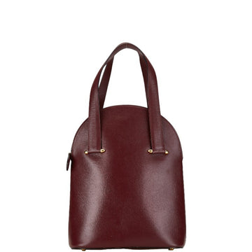 Cartier Must de Cartier Burgundy Leather Handbag 