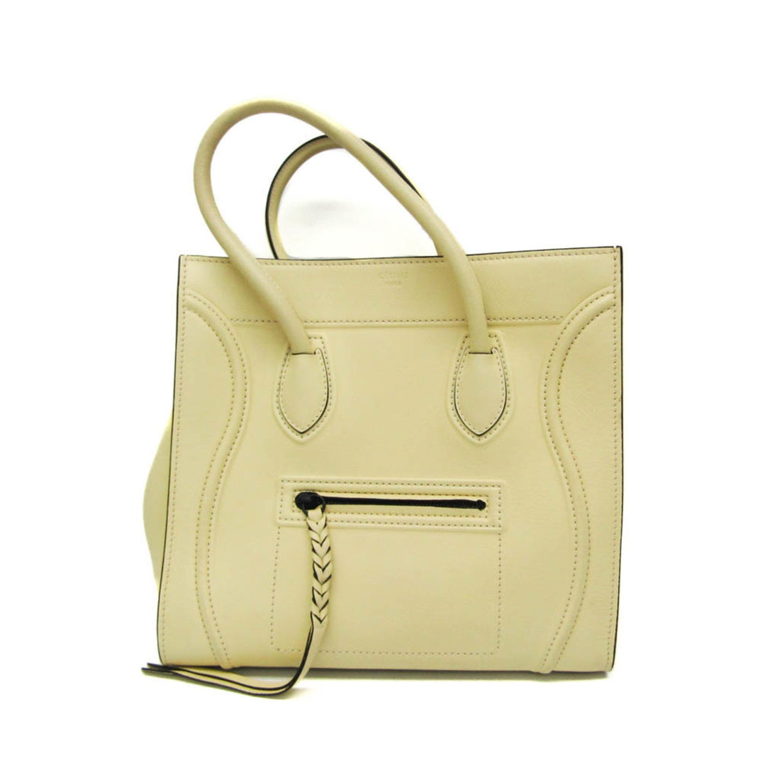 Céline Luggage Phantom Yellow Leather Handbag 