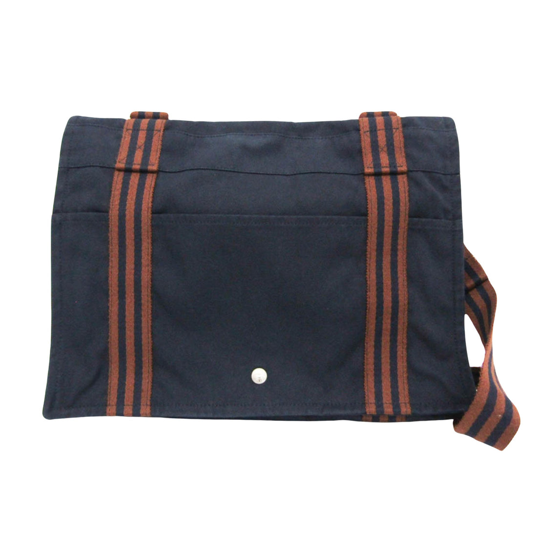 Hermès Fourre tout Navy Cotton Shoulder Bag