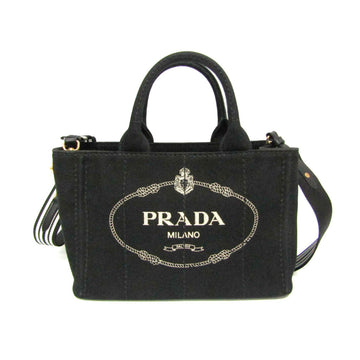 Prada Canapa Navy Denim - Jeans Handbag 