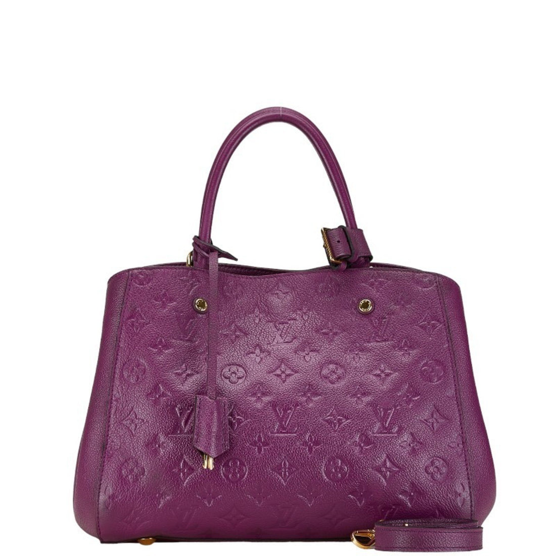 Louis Vuitton Montaigne Purple Leather Handbag 