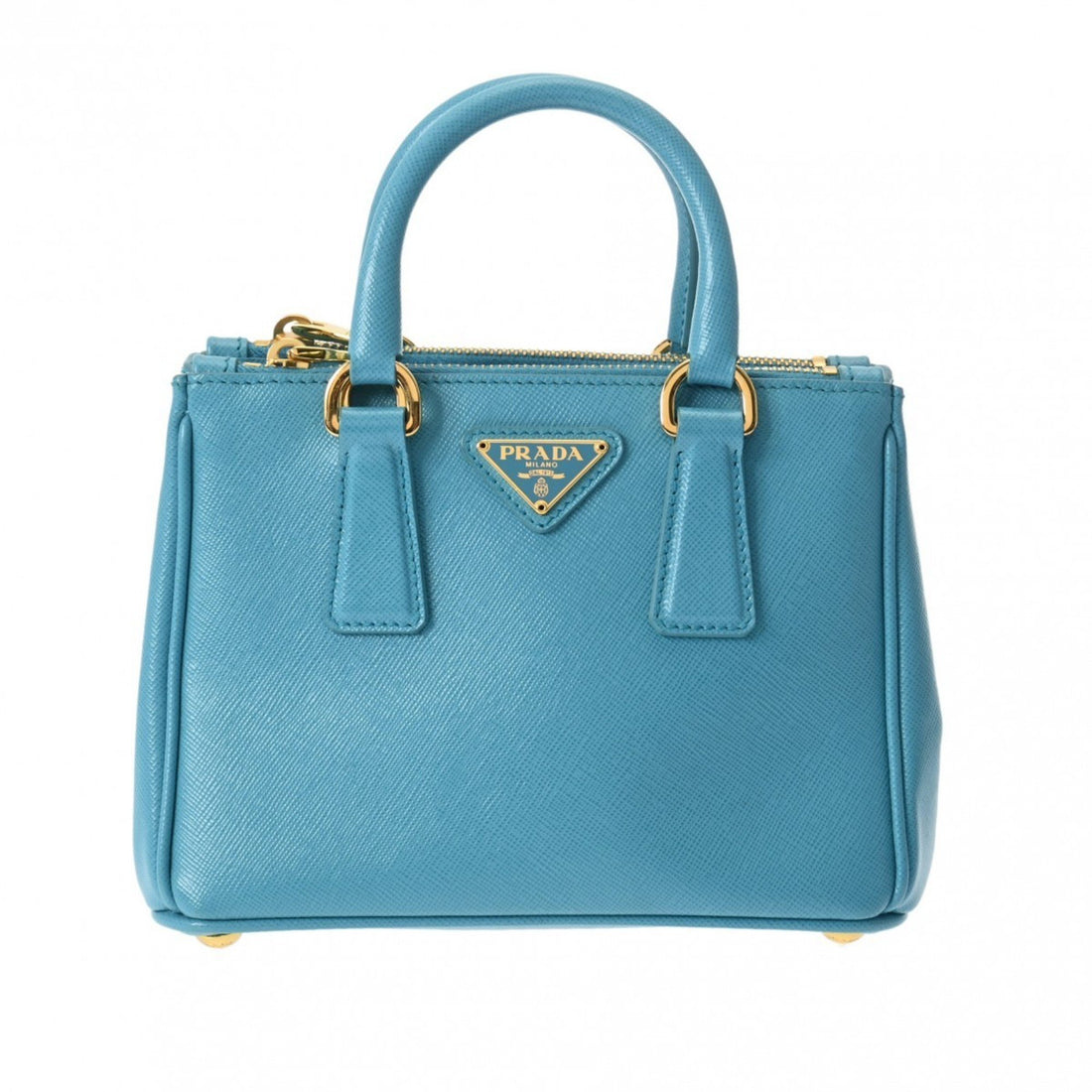 Prada Galleria Turquoise Leather Handbag 