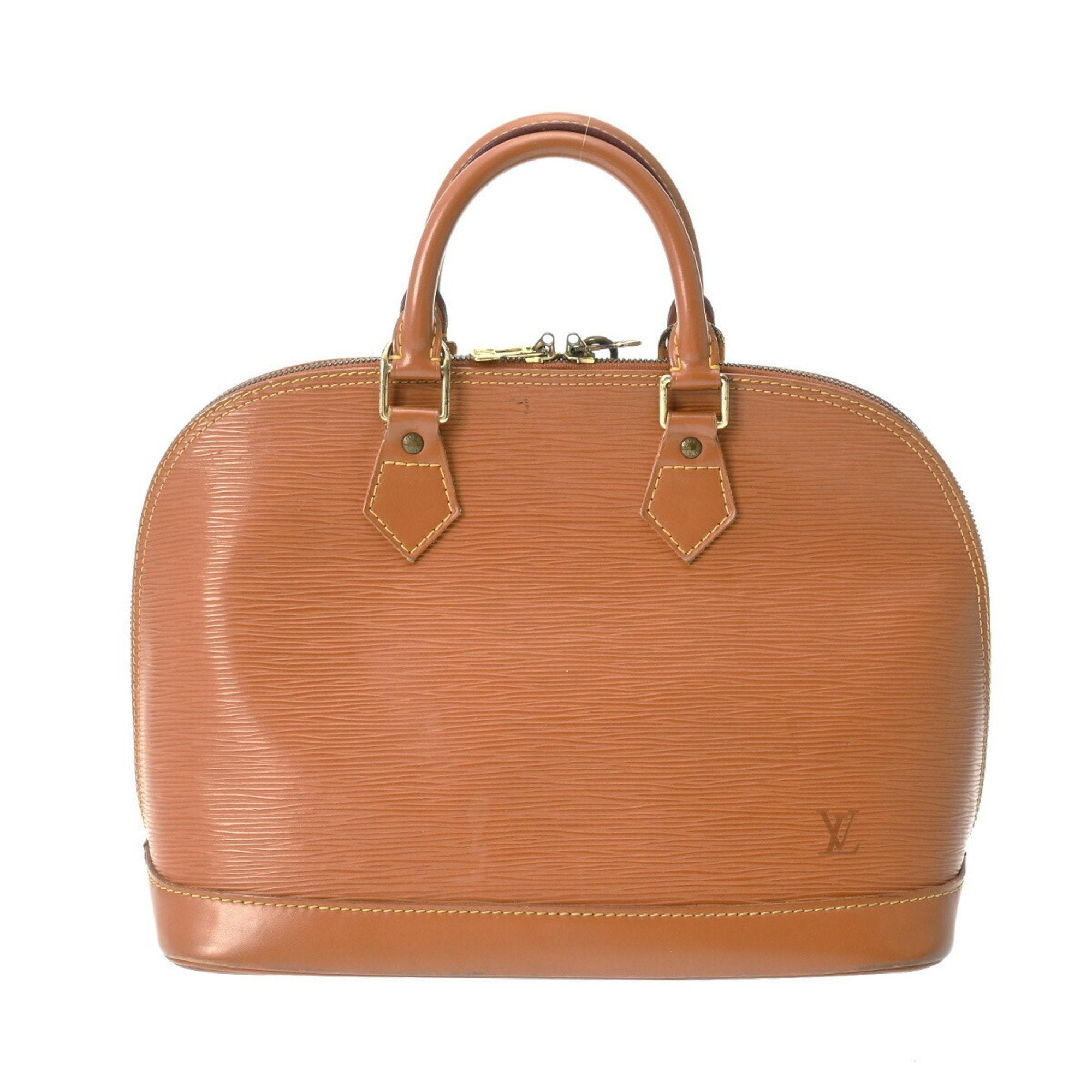 Louis Vuitton Alma Gold Leather Handbag 